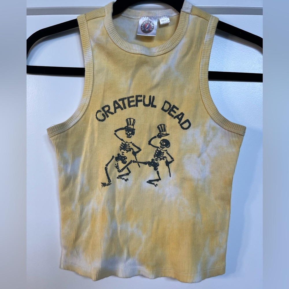 Grateful Dead Tie-Dye Yellow crop top